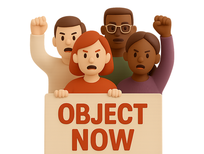 Object Sign Saying No With Group Of People